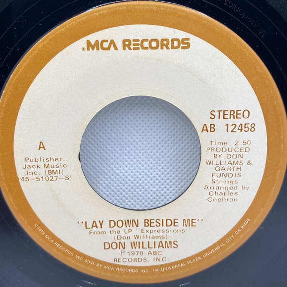 Don Williams: I Would Like To See You Again / Lay Down Beside Me Vinyl Record 7” - Picture 1 of 6